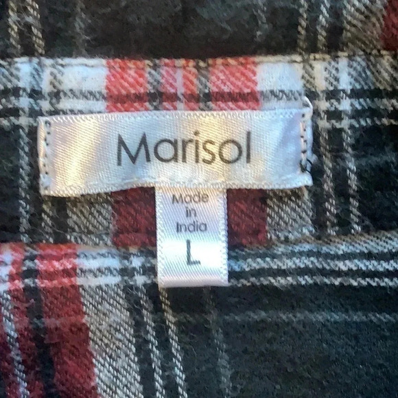 Marisol Long Sleeve Button Down Plaid Shirt Flannel - Picture 4 of 7